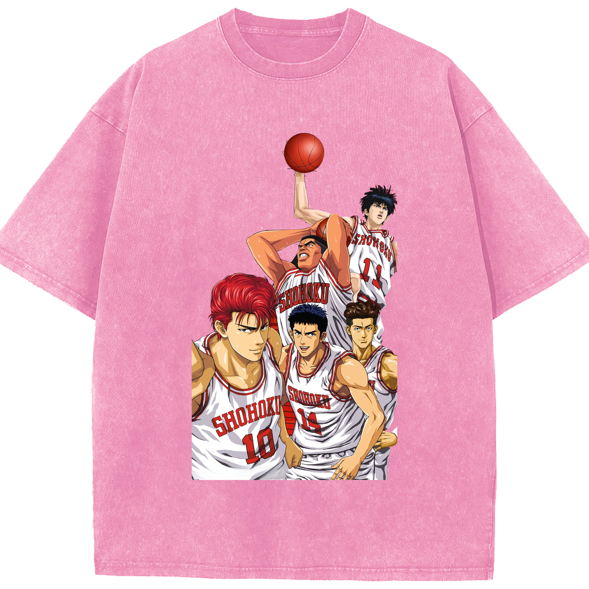 （画像用） SLAM DUNK／スラムダンク 綿100% ヴィンテージ風 半袖Tシャツ（フロントプリント）